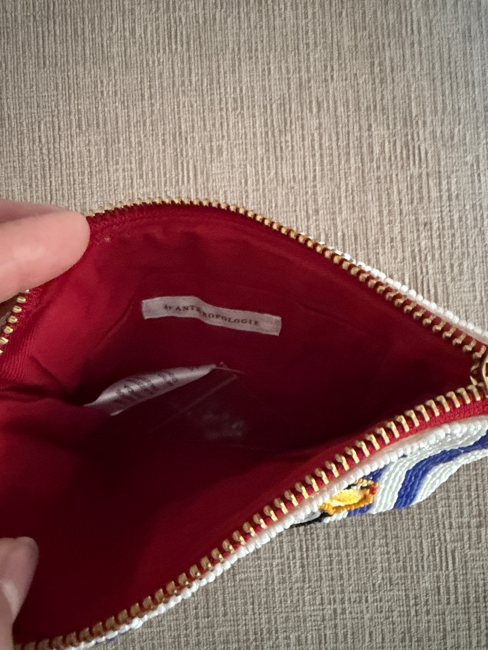 Anthropologie Beaded New York City Pouch - Picture 4 of 9